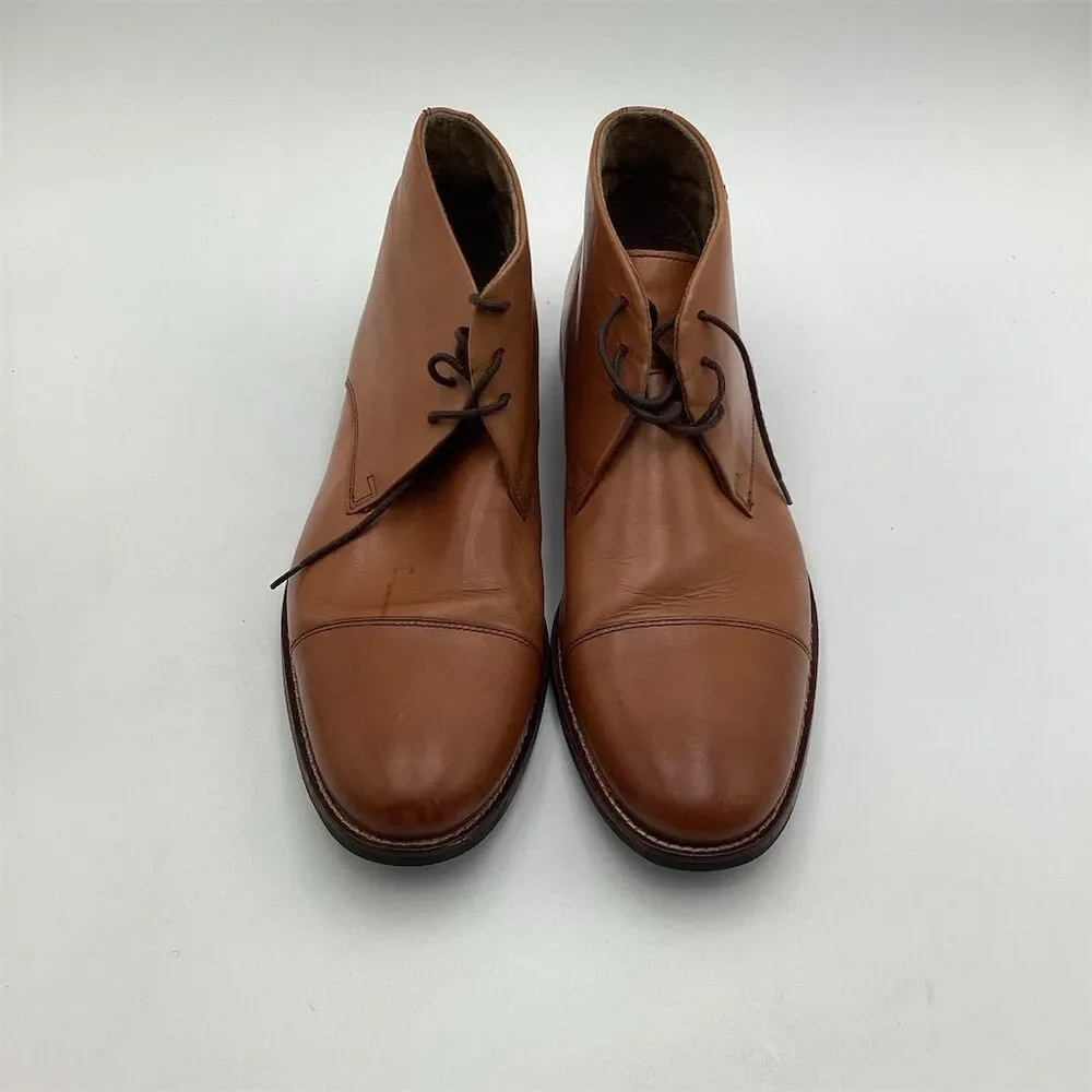Stafford Men's Chukka Ankle Boots Brown Leather Size 11M